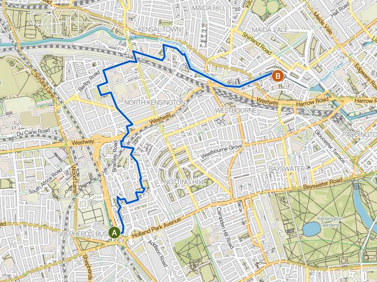 24.11A North Kensington to Grand Union Canal | hike | Komoot